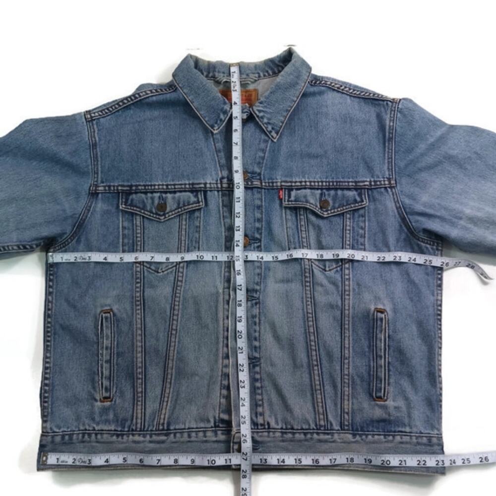 Levi Vintage Trucker Jean Jacket GUC  Size XL    W42 - Picture 4 of 9
